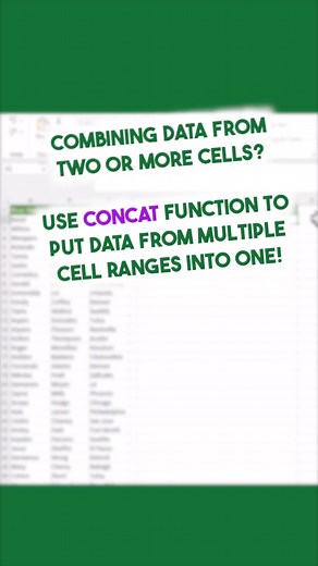 Combine data from 2️⃣ or more cells ✌️ | Miss Excel