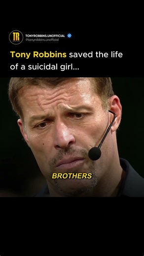 Tony Robbins saved the life of a suicidal girl‪@TonyRobbinsLive‬ #TonyRobbins #MentalHealthAwareness
