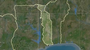 Togo Area Map Azimuthal Equidistant Projection: Video có sẵn (100% miễn phí bản quyền) 30904327 | Shutterstock