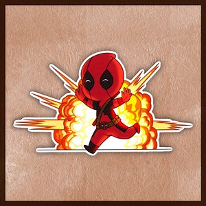 Deadpool Explosion Sticker - Etsy UK