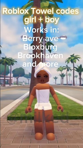 Roblox towel codes | boy + girl