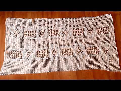 Crochet table runner step by step