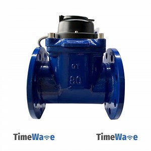 [Hot Item] DN80 Lorawan Vertical Helix Type Cold Water Flow Meter with Iron Shell, Flange Joint and Pilot Valve