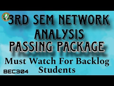 3rd Sem Network Analysis Passing Package ECE 2022 Scheme VTU BEC304