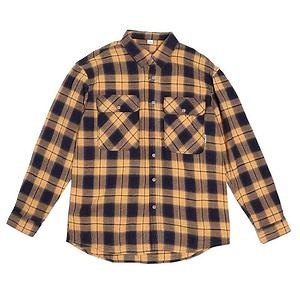 [Hot Item] Tan Color Plaid Flannel Men Custom Shirts Men Flannel Shirt