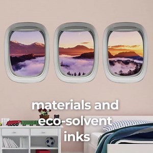 VWAQ Beach Window Wall Sticker | Airplane Pilot Cockpit Wall Decal - CP13 (24" H X 40" W)