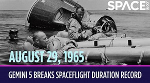 On Aug. 29, 1965, two NASA astronauts returned from their record-breaking Gemini 5 mission. Explore space history 👉 https://trib.al/qfTW6Gv Gordon Cooper and Pete Conrad spent eight days in Earth's orbit, and for the first time, the United States set a world record for the duration of a crewed spaceflight. While in orbit, the astronauts were supposed to test rendezvous capabilities and maneuvers using a pod that deployed from their spacecraft. But due to an electrical problem, they had to cance