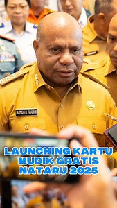 19K views · 873 reactions | Gubernur Papua meluncurkan Program Tiket Kapal dan Bus Gratis Nataru 2025. Program ini menyediakan 16.000 kuota perjalanan pulang–pergi, mencakup rute laut dari Jayapura, Biak, Numfor, Yapen, Waren, hingga Kasonaweja, serta rute darat melalui Jayapura, Sarmi, Senggi, Taja, dan Supiori. Kebijakan ini ditujukan membantu mobilitas warga agar dapat merayakan Natal dan Tahun Baru bersama keluarga. | Irfan Sandi | Facebook