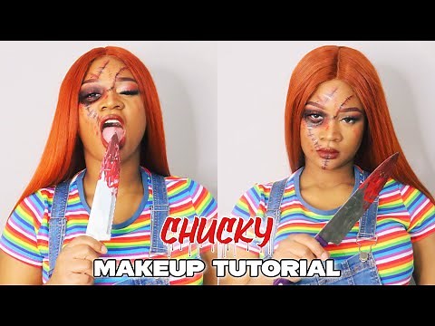 FEMALE CHUCKY HALLOWEEN MAKEUP TUTORIAL + CHUCKY HALLOWEEN COSTUME