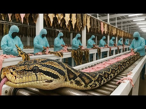 Inside the Snake Skin Factory: See How Python Skins Are Turned Into High-Tech Products!