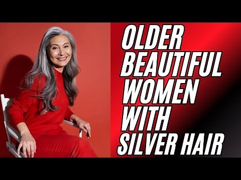 BEAUTIFUL OLDER WOMEN WITH SILVER HAIR ~ Attractive Women ~ Natural Women ~ Mature Women #women