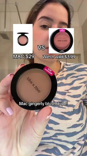 It looks brown in the pan but its giving coppertone/ gingerly from mac!! #blush #wetnwild #makeupreview