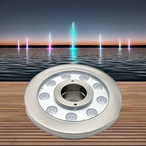 [Hot Item] Outdoor IP68 Waterproof Stainless Steel Waterfall DMX512 RGB LED Underwater Pool Fountain Light