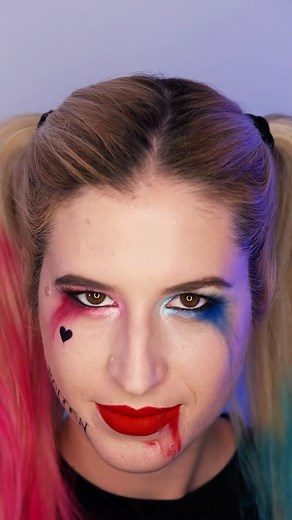 3.3K views | Happy Halloween!  Harley Quinn transformation! Paleta: Makeup Revolution DC Gotham City Comic #harleyquinn #halloweenmakeup #halloween #makeuprevolution #makeuptransformation | Alexandar Cosmetics | Facebook
