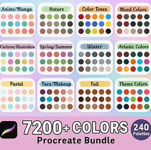 7200 Procreate Color Bundle , Procreate Swatches, Mega Procreate Color Palette Swatches, Digital Color Palettes,ipad Color Swatches With PNG - Etsy