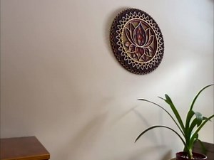 BHDecor Home Wall Decor – Multilayered Laser Cut Carved Elegant Wooden Mandala Hanging MDF Panels for Decoration - Rustic Contemporary Artwork 17.7 x 17.7 inch (45 x 45cm), Natural Wood