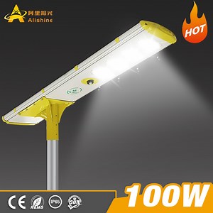 [Hot Item] 100W Waterproof LED Solar Power Street Light Pole with Arms