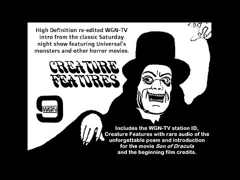 Remastered HD WGN-TV Creature Features Intro with Poem