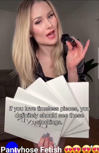 Trying on Cervin Stockings