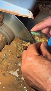 780K views · 6.9K reactions | Turquoise Gemstone Cutting | Blue Light Gemstones | Facebook