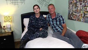 JANICE CUTE REDHEAD NAVY GIRL BANGED HARD
