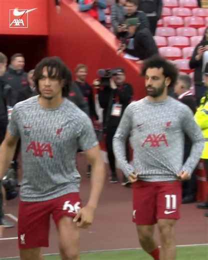 Heading out to warm-up for #LIVFUL 💪 | Liverpool FC