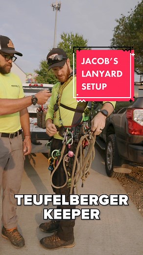Asking ISA certified arborist Jacob, our training and development manager here at Russell Tree Experts about his lanyard setup and why he likes it! - - - #tree #trees #treescape #isa #treephotography #treehugger #stihl #arborist #treelovers #chainsawman #chainsaw #treelover #treeclimbing #treework #treelife #treemagic #treeclimber #treesurgeon #treecare #treeservice #arboristsofinstagram #arboristlife #treeworker #reel #reels #fyp #lanyard #climbinggear #rope #gearhead #rigging