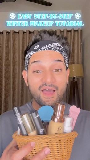5.9K views · 5.1K reactions | A simple,easy, step-by-step winter makeup tutorial to help you achieve a soft, flawless, hydrated look. Perfect for beginners who want a smooth, dewy winter glow! ❄️ [soft glam, winter makeup, dewy finish, hydrating base, beginner friendly, step by step look, everyday glam, makeup for winters, smooth application, glowing skin] #wintermakeup #makeuptutorial #beginnersmakeup #makeuptips #viralreels | Glam by Owais | Facebook