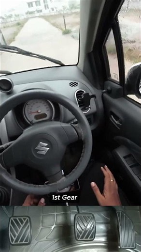Rainy Slope Drive 🚗🌧️ | Engine Braking Magic in 1st Gear! 🔥