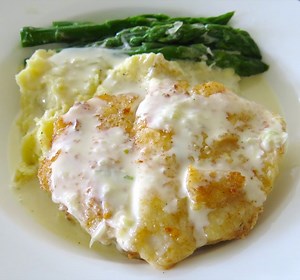 Halibut Cheeks with Asparagus and Beurre Blanc