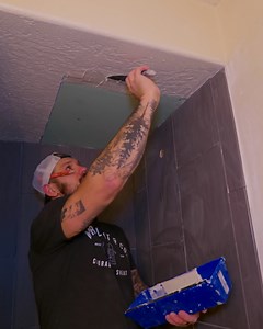 83K views · 103 reactions | Do you like how we remodeled this super small shower?! | Rush Brush | Facebook