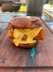 Fried cod fish sandwich 🤩🤩 | Miguels cookingwithfire