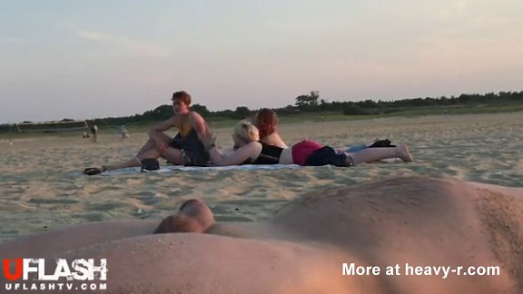 Surprise Cumshot On Beach