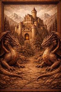 Dragon Castle Guardian STL File | Fantasy Wood Relief Carving | CNC Router File | Medieval Castle Dragons | 3D Relief Panel Art - Etsy UK