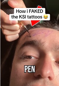 It wasn’t sharpie or else you guys would’ve realized immediately 😂 Full Video Link in my Bio 👀 #ksi #ksitattoos #sopas #prank #faketattoos
