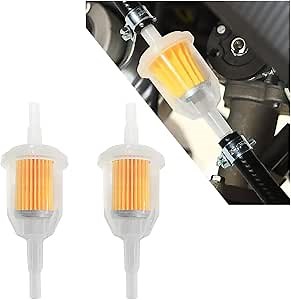 2 PCS Gas Inline Fuel Filters with Magnet, Inline Gas Fuel Filter for Motorcycle Lawn Mower Small Engine, 1/4" and 5/16" Fuel Filter Fit Snowmobiles, Tractors, Car Accessories (2PCS)