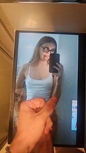 this pretty tight teen was teasing my cock all day long, i had to cover her itty bitty titties and tongue in filthy gooner snot
