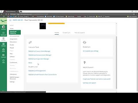Accessing the MyMathLab Homework from Canvas