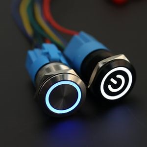 [Hot Item] Premium Blue LED Push Button Switch for Effortless Control