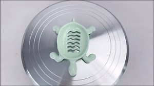 Turtle Shape Cast Iron Soap Dish - 2PCS Rustproof Bathroom Soap Holder with Drainage, Cute Turtle Design Soap Saver for Shower/Sink, Non-Slip Base (6.5" L x 5.1" W)