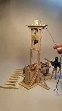 Craftstick functioning Model Guillotine Execution Device Demo part 2