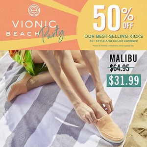 SAVE 50% on select Vionic Beach sneakers! These best-selling styles are leather-free, machine washable and so comfortable, you’ll want a pair in every color! | Vionic Shoes