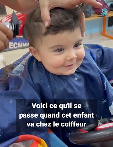 Quand ce petit va se faire couper les cheveux, il est réagit de façon amusante ! 🤩👇🏻 Credit: Newsflare | Curioctopus.fr