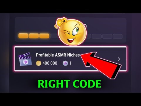 Profitable ASMR Niches Tapswap Code #tapswapcode