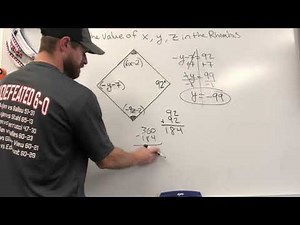 Parallelogram Rhombus Properties Angles Algebraic