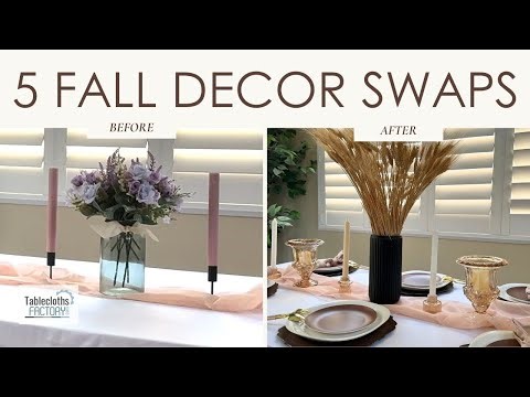 5 Fast Product Swaps to Instantly Transition Event Tables to Fall 🍂 | Pro Tips | Tableclothsfactory