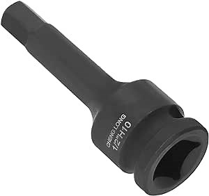 Auniwaig 1/2-Inch Drive Allen Bit Socket, H10 (10mm), Chrome Molybdenum Steel, Black Phosphate Finish, Master Impact Hex Driver