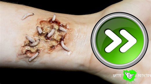 Maggot-Infested Wound Makeup Tutorial