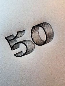 Number Calligraphy: How to Draw 3D Numbers