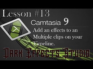 Camtasia Studio 9 Add a single transition effect to multiple clips on a one layer